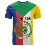 Comoros Coat Of Arms Flag Style T shirt