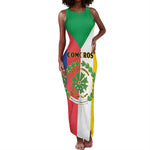 Comoros Coat Of Arms Flag Style Tank Maxi Dress