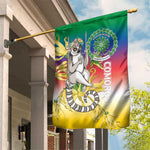 Comoros Garden Flag Mongoose Lemur With Ylang Ylang