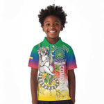 Comoros Kid Polo Shirt Mongoose Lemur With Ylang Ylang
