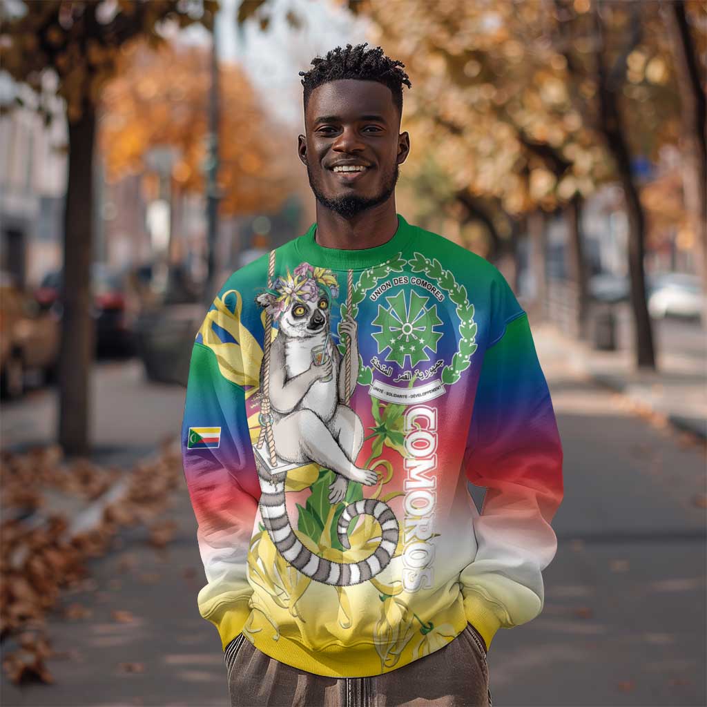Comoros Sweatshirt Mongoose Lemur With Ylang Ylang