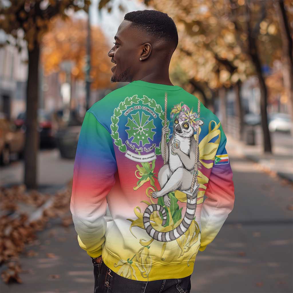 Comoros Sweatshirt Mongoose Lemur With Ylang Ylang