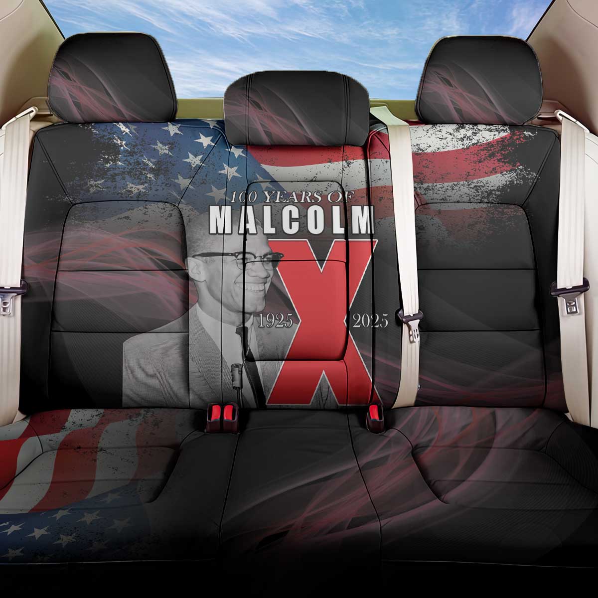 100 Years of Malcolm X Back Car Seat Cover His Legacy for Black
