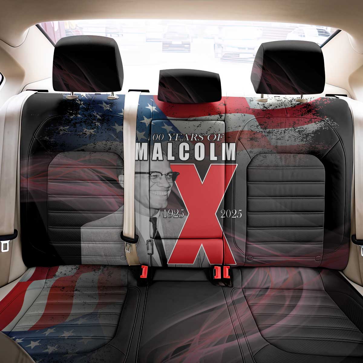 100 Years of Malcolm X Back Car Seat Cover His Legacy for Black