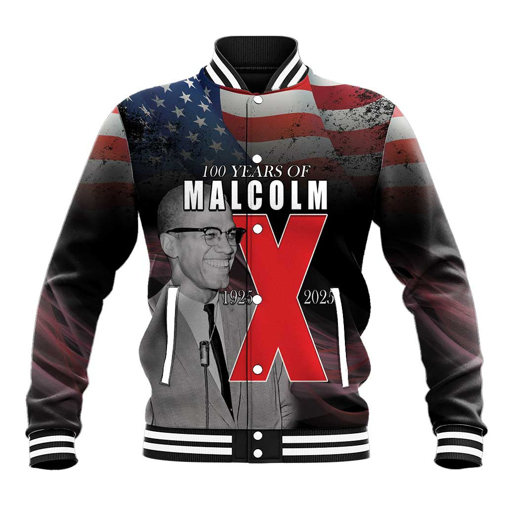 100 Years of Malcolm X Baseball Jacket His Legacy for Black