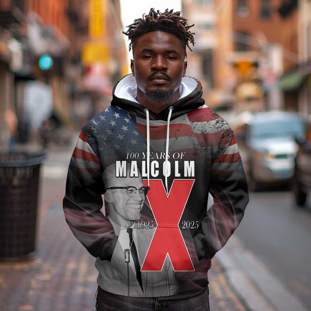 100 Years of Malcolm X Hoodie His Legacy for Black