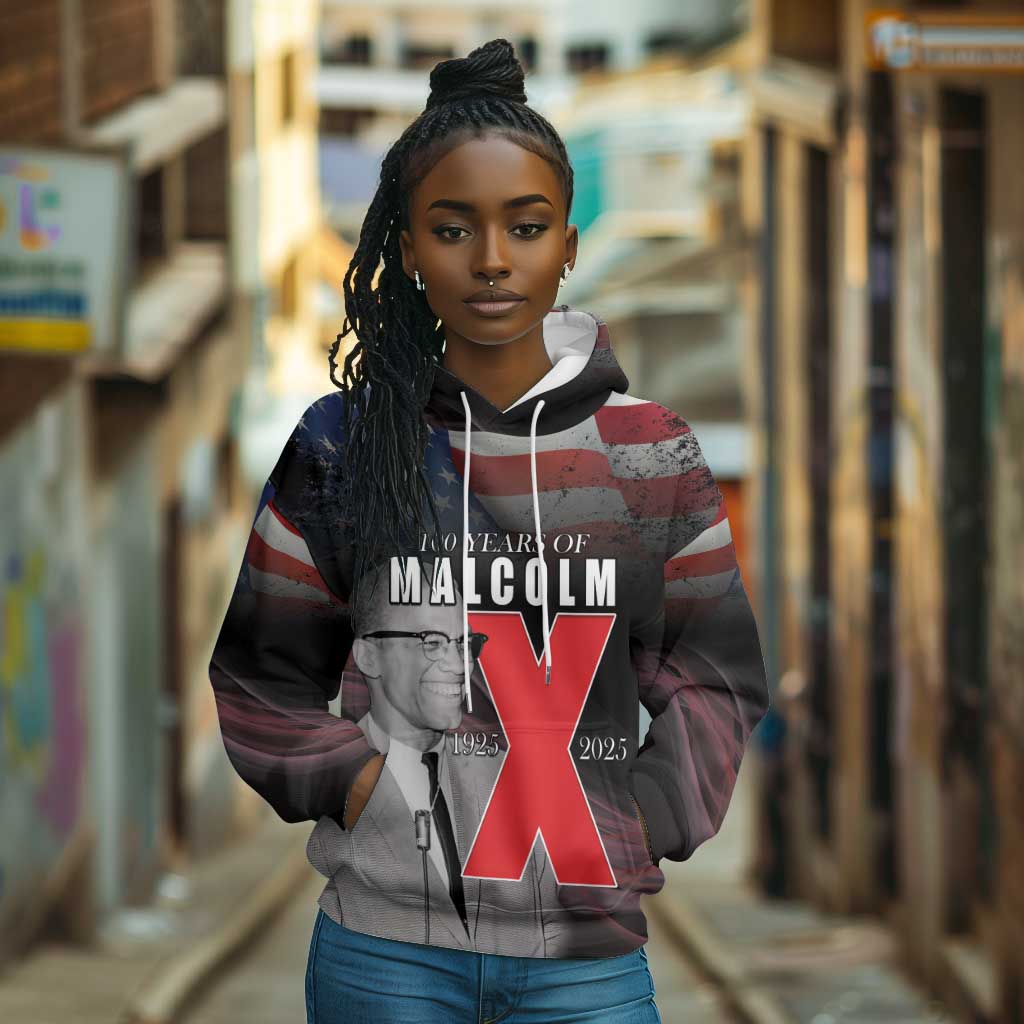 100 Years of Malcolm X Hoodie His Legacy for Black