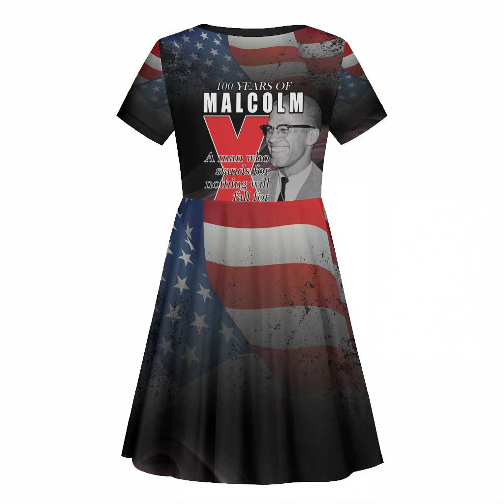 100 Years of Malcolm X Kid Short Sleeve Dress His Legacy for Black
