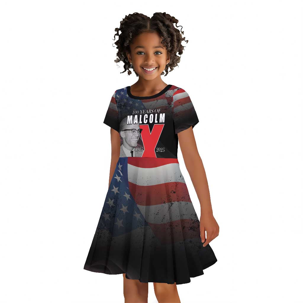 100 Years of Malcolm X Kid Short Sleeve Dress His Legacy for Black