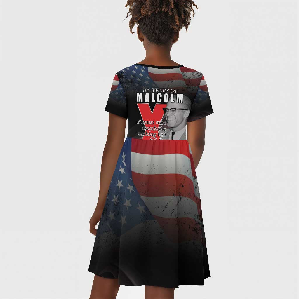 100 Years of Malcolm X Kid Short Sleeve Dress His Legacy for Black