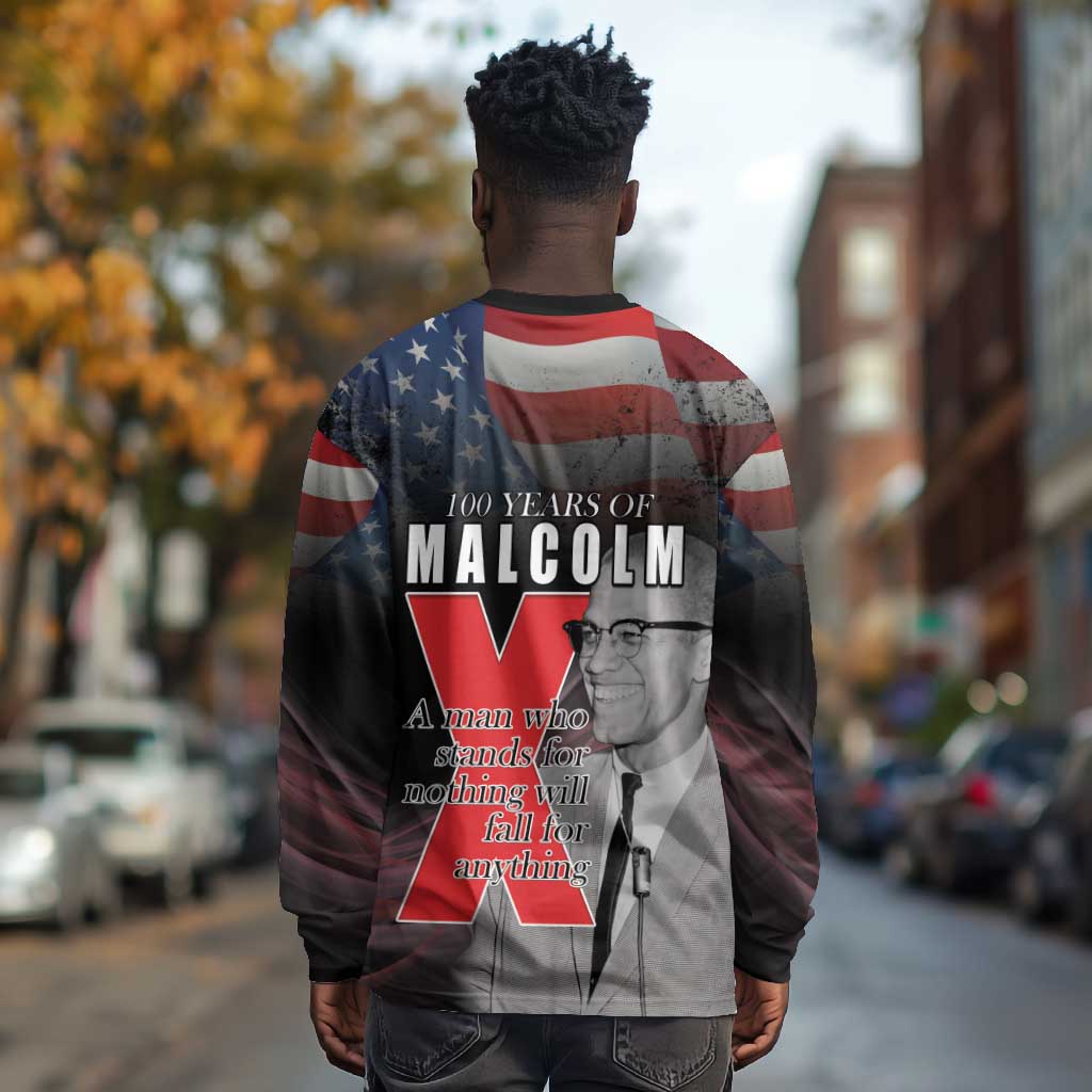 100 Years of Malcolm X Long Sleeve Shirt His Legacy for Black