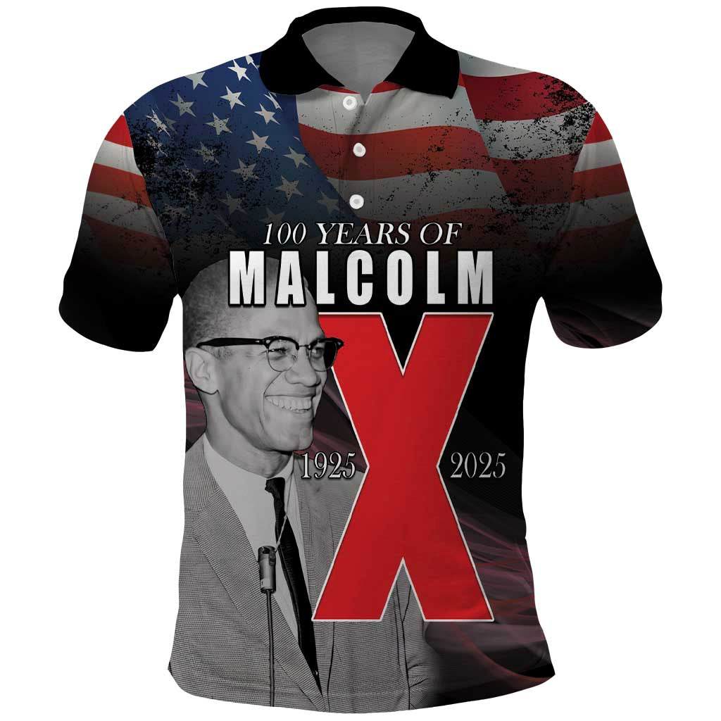 100 Years of Malcolm X Polo Shirt His Legacy for Black