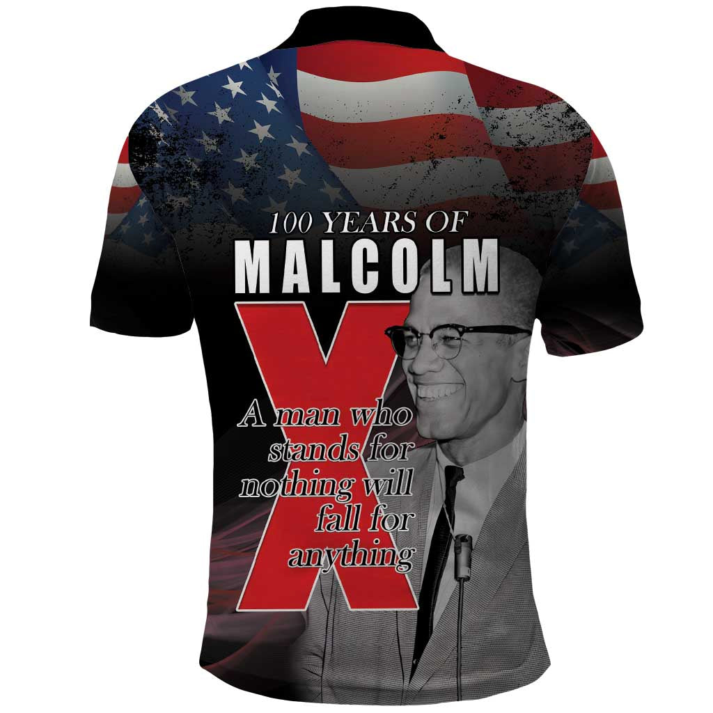 100 Years of Malcolm X Polo Shirt His Legacy for Black