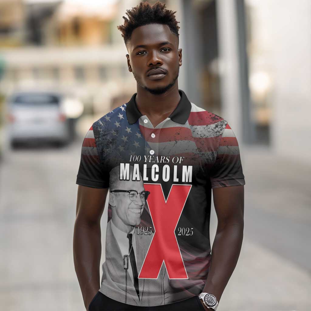 100 Years of Malcolm X Polo Shirt His Legacy for Black