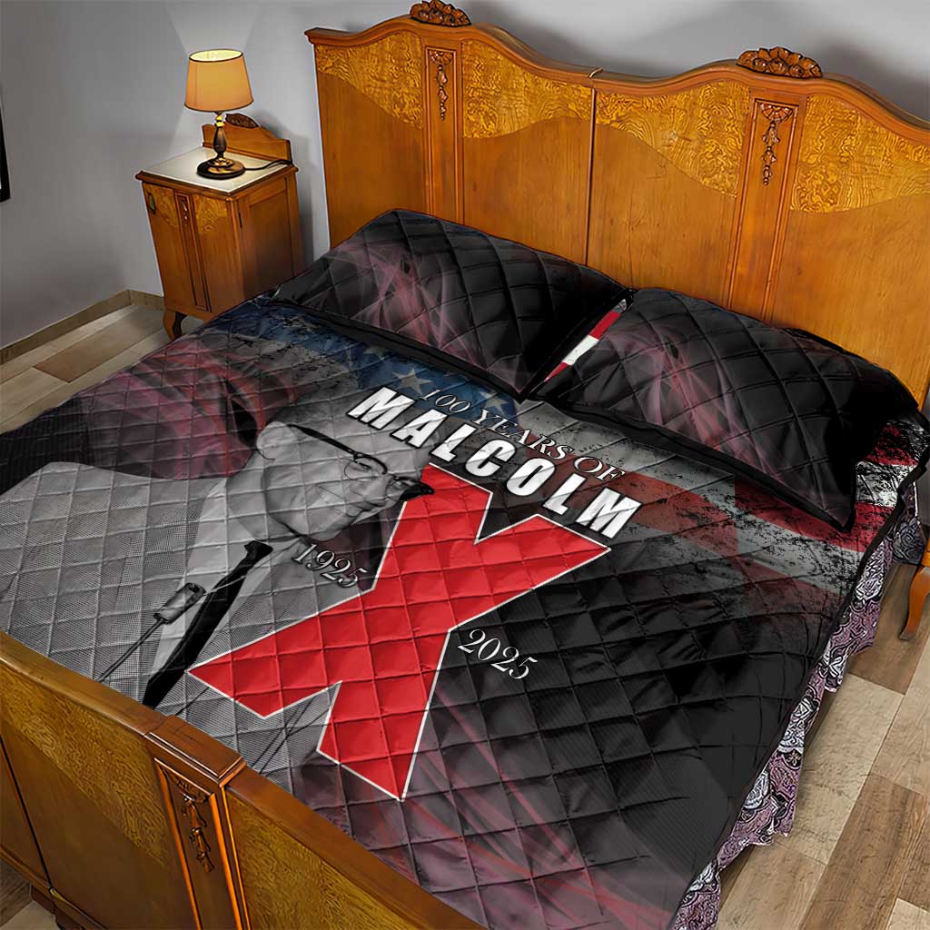 100 Years of Malcolm X Quilt Bed Set His Legacy for Black