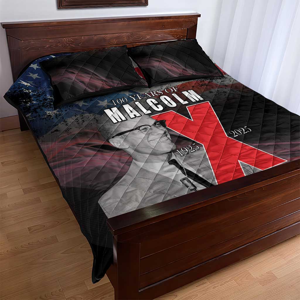 100 Years of Malcolm X Quilt Bed Set His Legacy for Black