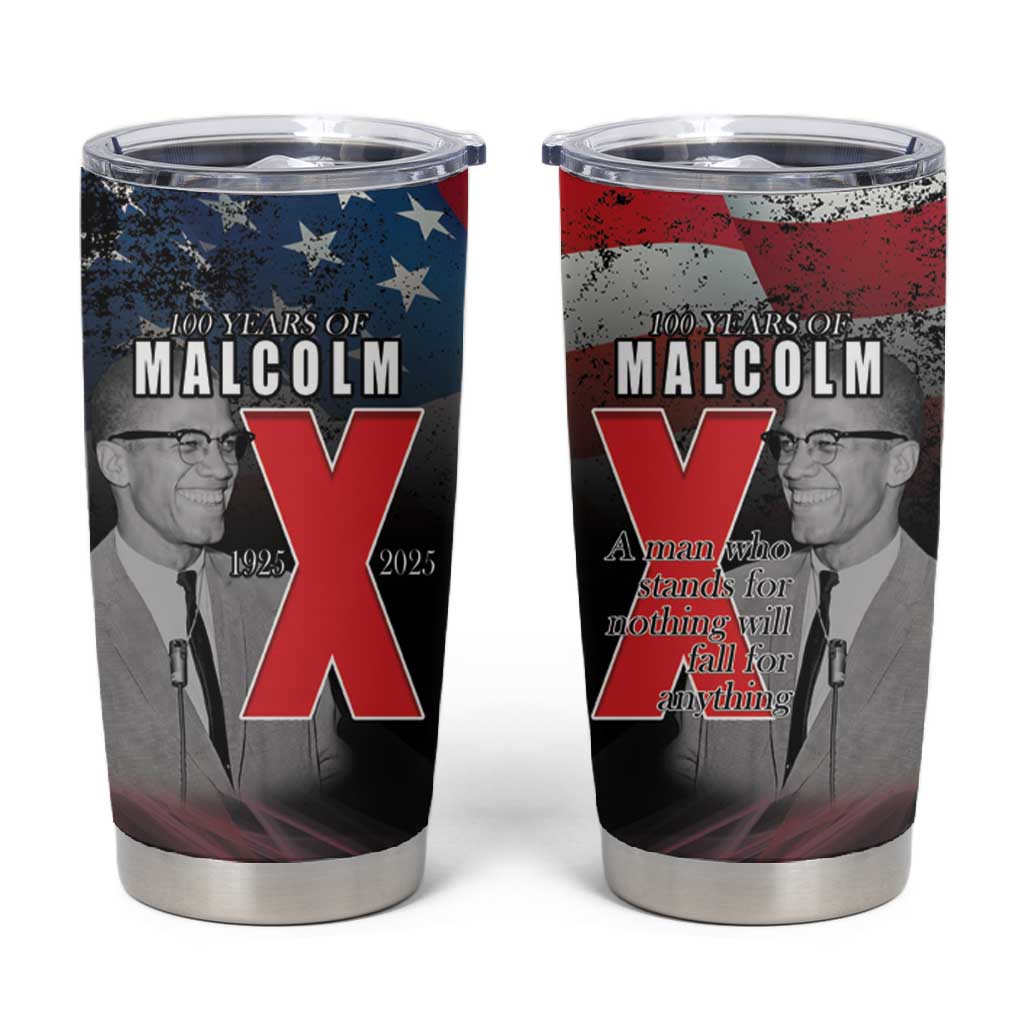 100 Years of Malcolm X Tumbler Cup His Legacy for Black