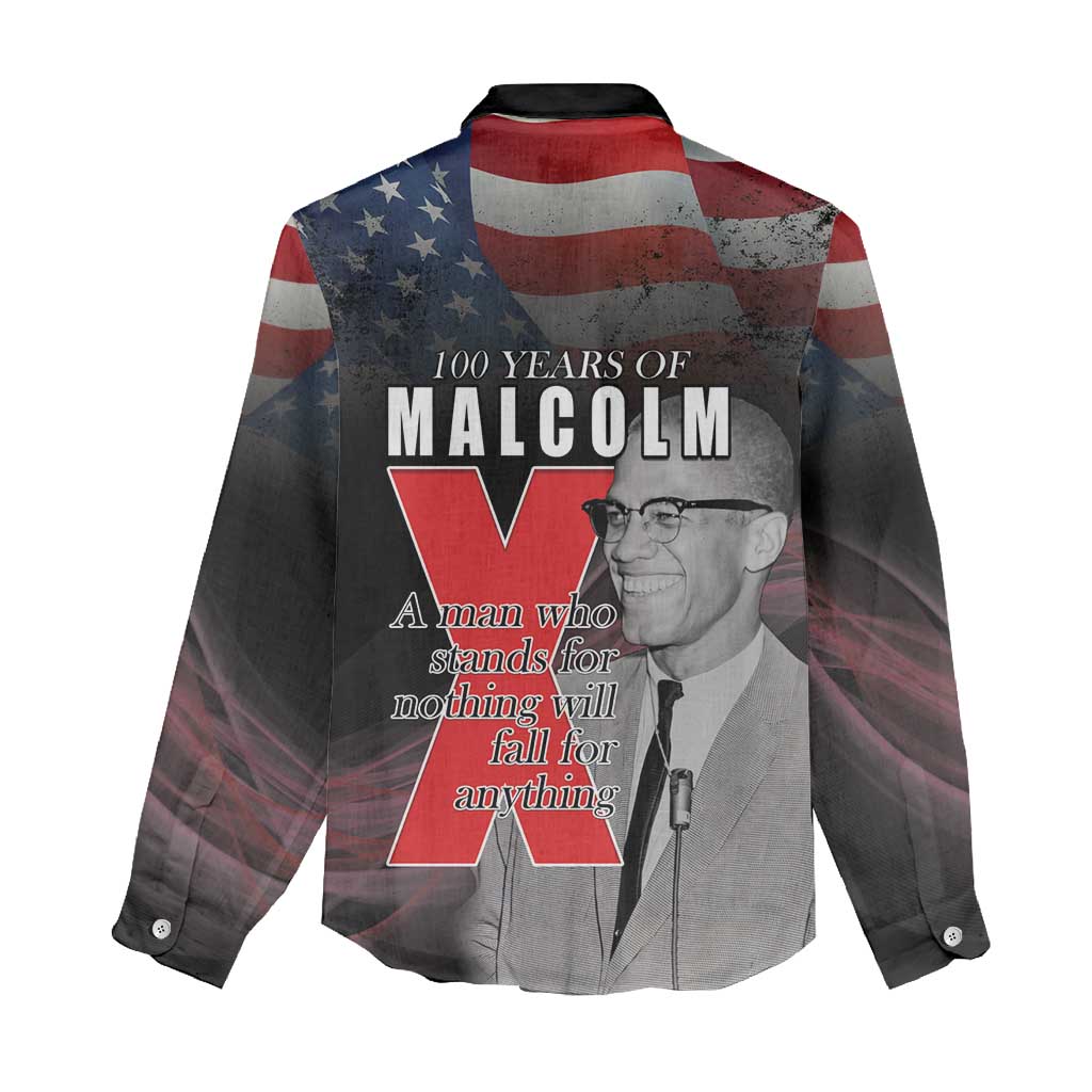 100 Years of Malcolm X Women Casual Shirt His Legacy for Black