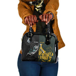 New Zealand vs South Africa Rugby Shoulder Handbag Maori - African Pattern
