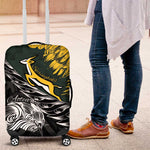 New Zealand vs South Africa Rugby Luggage Cover Maori Kiwi With Springboks