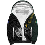 New Zealand vs South Africa Rugby Personalised Sherpa Hoodie Maori Kiwi With Springboks
