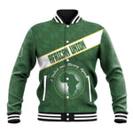 Personalized African Union Day Baseball Jacket Emblem With Kente Pattern - African Pride