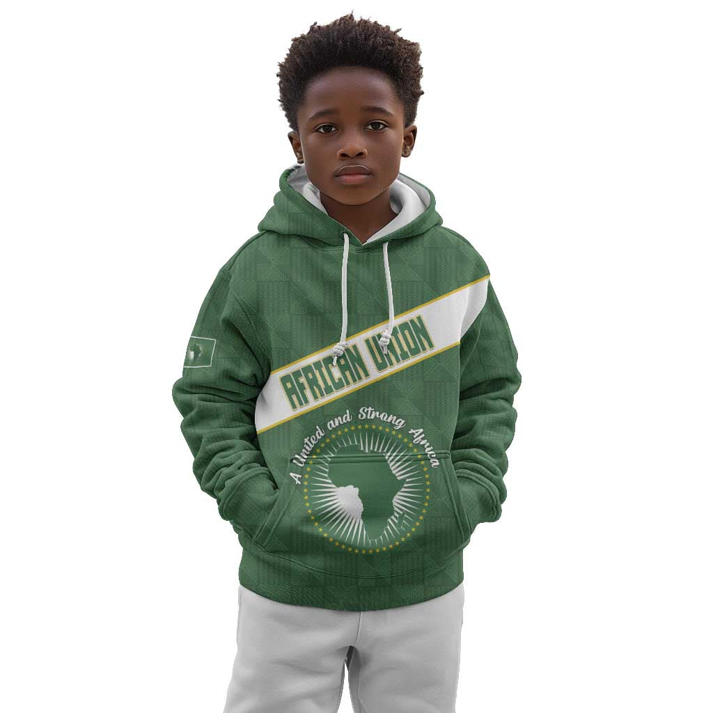 Personalized African Union Day Kid Hoodie Emblem With Kente Pattern - African Pride