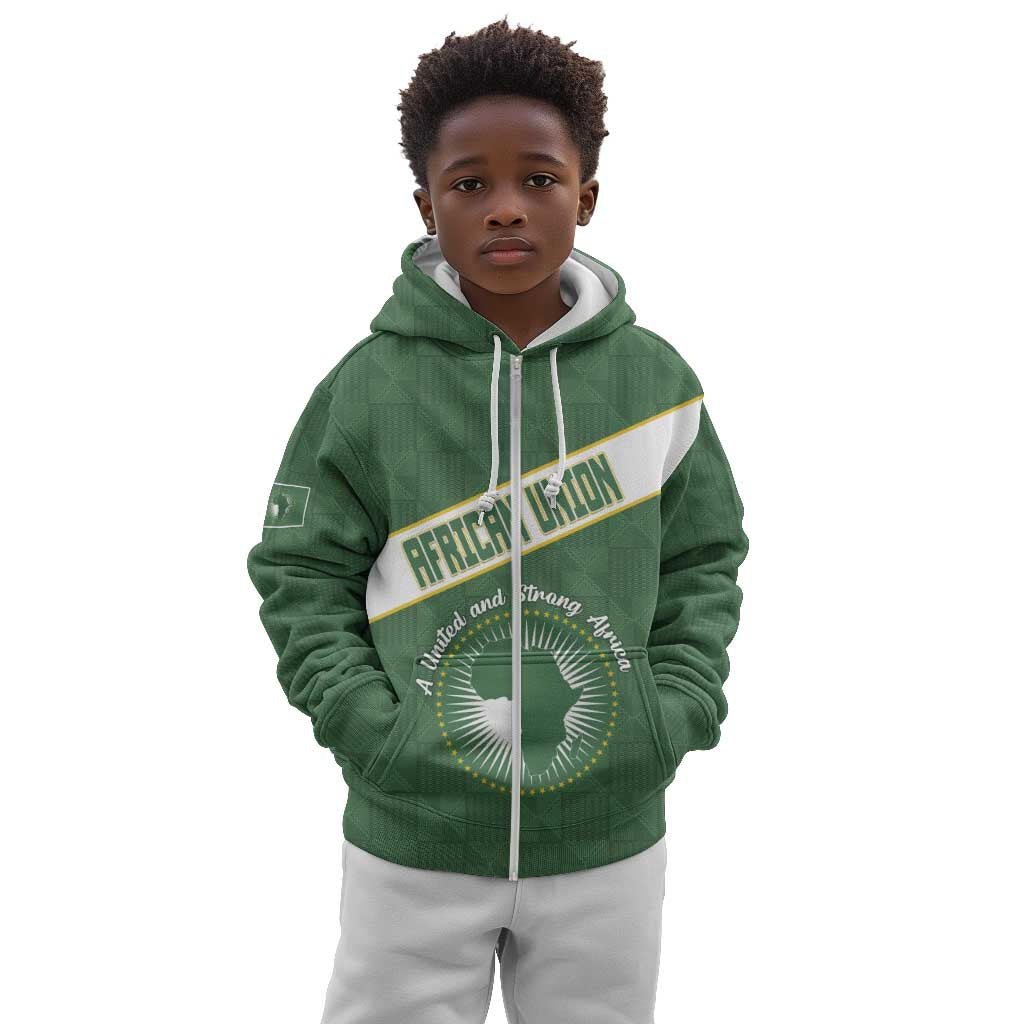 Personalized African Union Day Kid Hoodie Emblem With Kente Pattern - African Pride