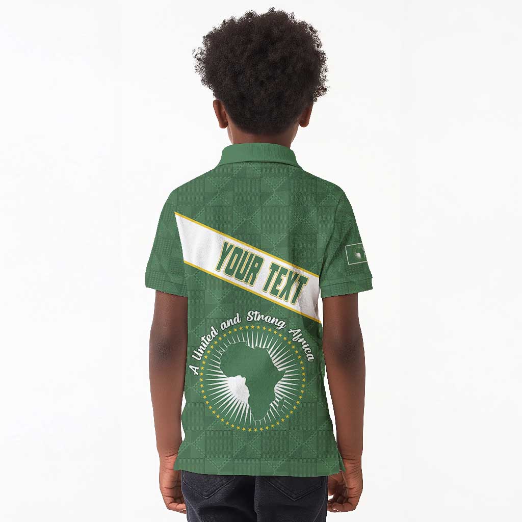 Personalized African Union Day Kid Polo Shirt Emblem With Kente Pattern - African Pride
