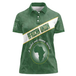 Personalized African Union Day Women Polo Shirt Emblem With Kente Pattern - African Pride