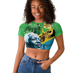 Tanzania Julius Nyerere Raglan Cropped T shirt One Nation - One People - African Pride