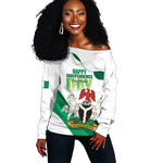 Nigeria Personalized Off Shoulder Sweater Happy Independence Day - African Pride