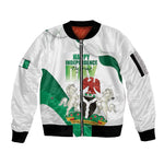 Nigeria Personalized Sleeve Zip Bomber Jacket Happy Independence Day - African Pride