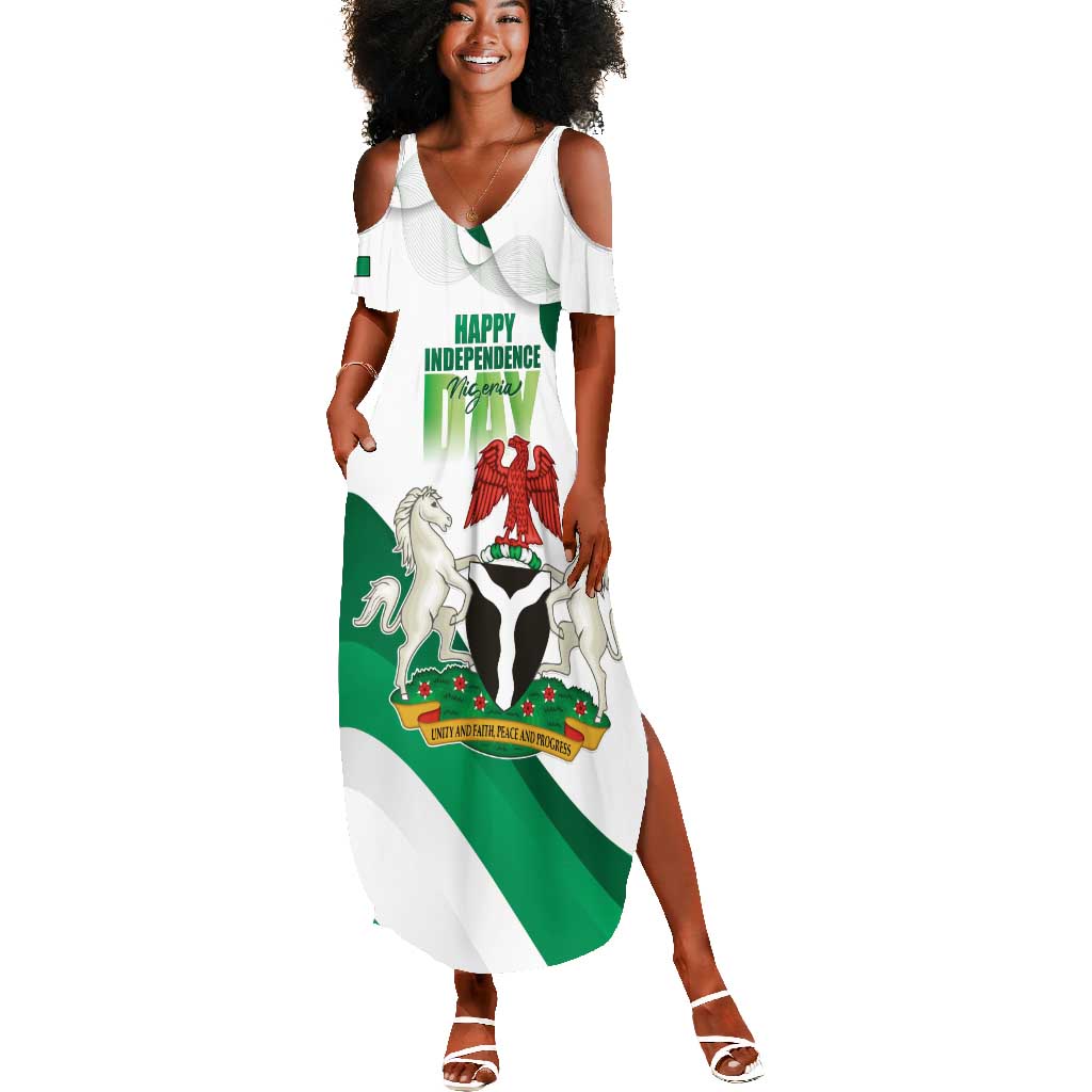 Nigeria Personalized Summer Maxi Dress Happy Independence Day - African Pride