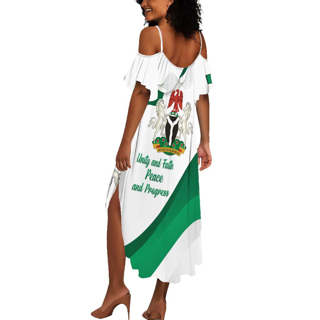 Nigeria Personalized Summer Maxi Dress Happy Independence Day - African Pride