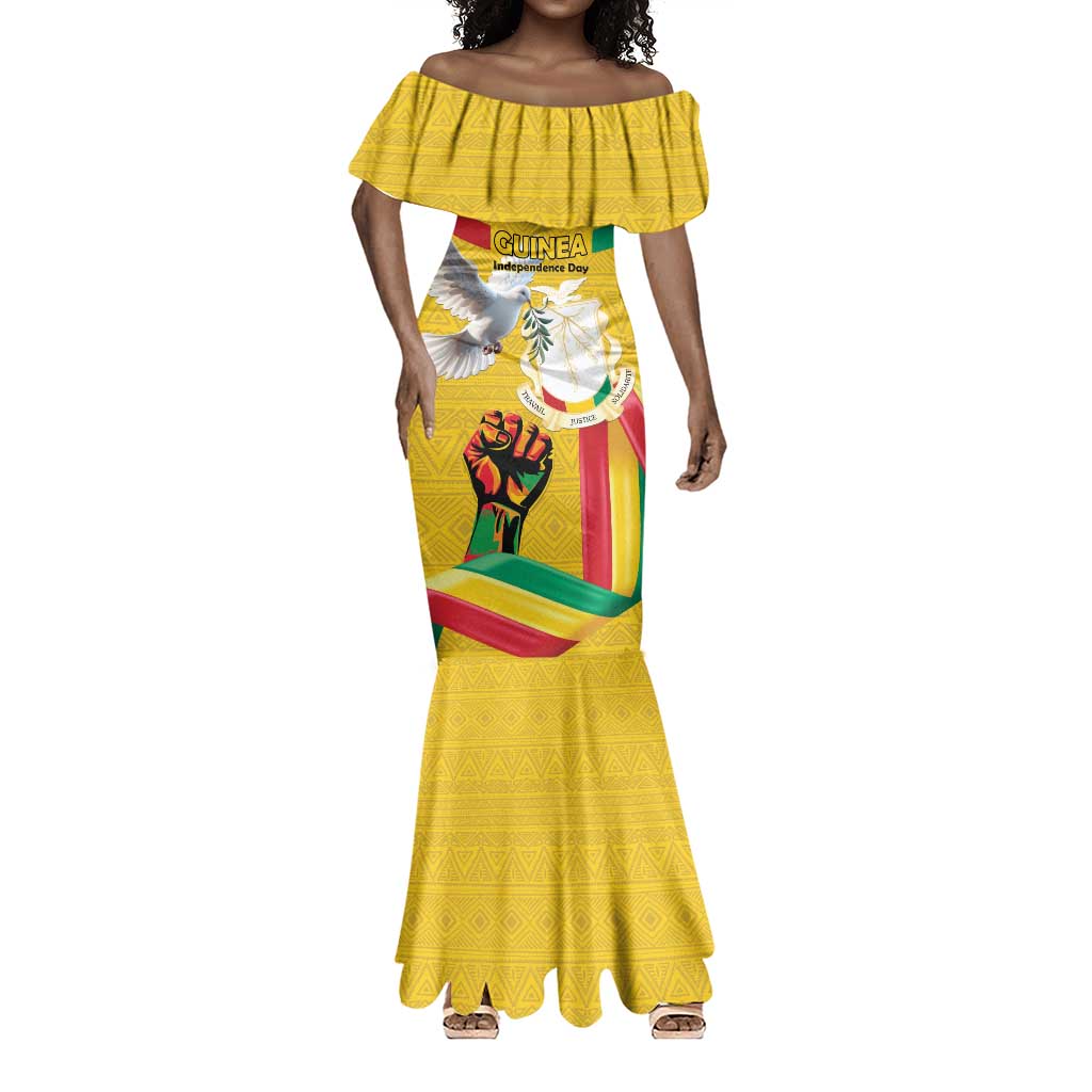 Guinea Personalized Mermaid Dress Happy Independence Day - African Pride