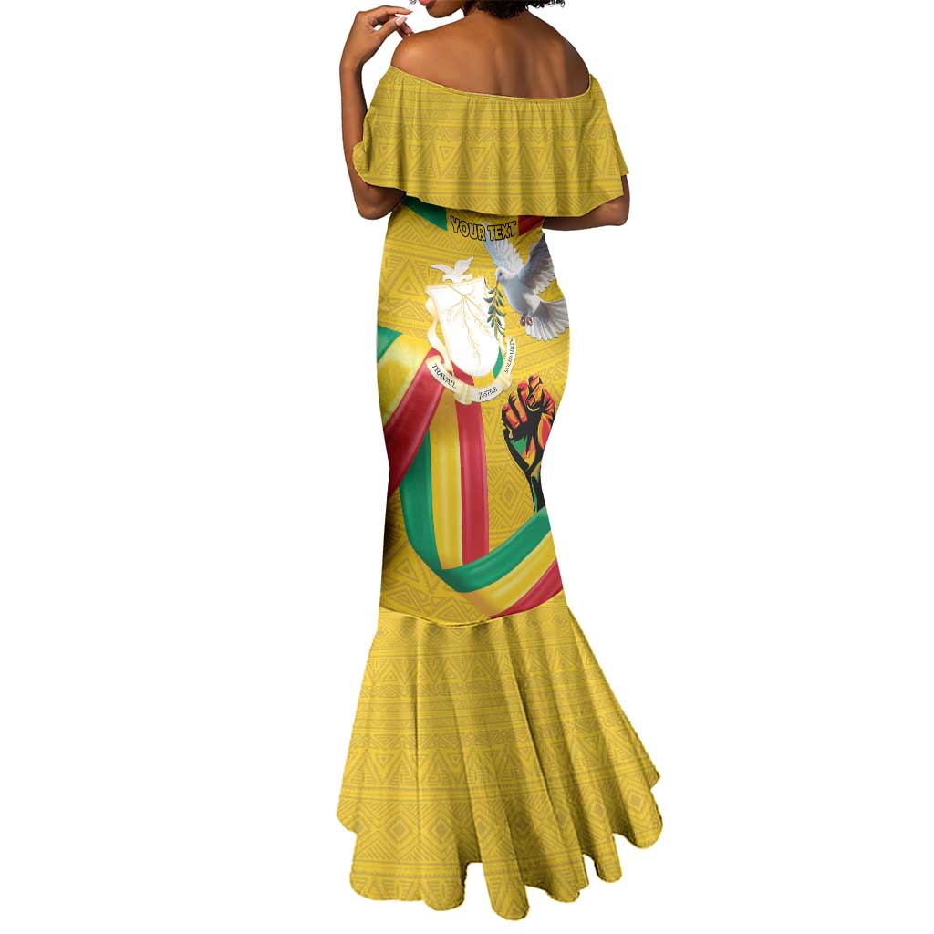 Guinea Personalized Mermaid Dress Happy Independence Day - African Pride