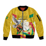 Guinea Personalized Sleeve Zip Bomber Jacket Happy Independence Day - African Pride