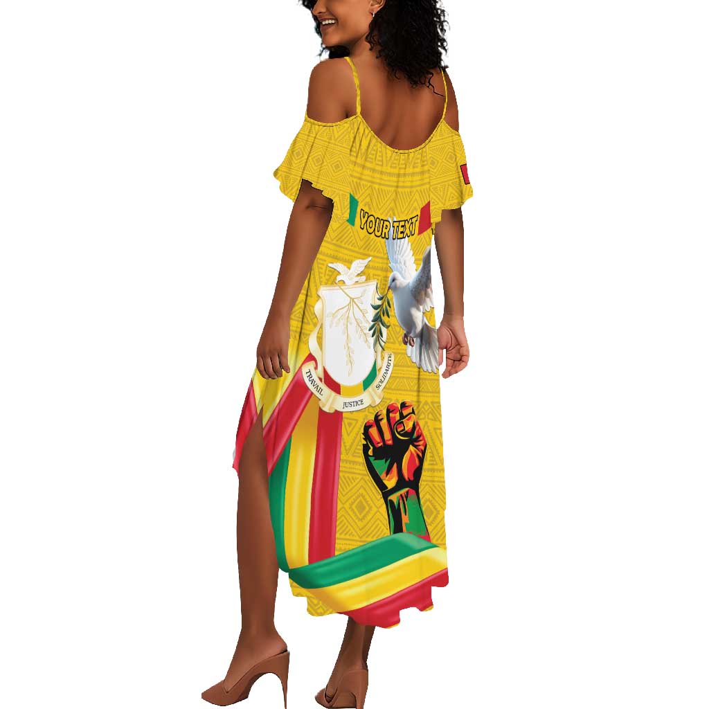 Guinea Personalized Summer Maxi Dress Happy Independence Day - African Pride
