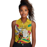 Guinea Personalized Women Sleeveless Polo Shirt Happy Independence Day - African Pride