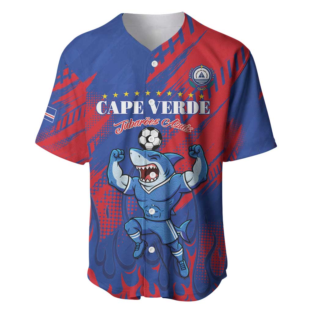 Custom Cape Verde Football Baseball Jersey Blue Sharks - Pride of the Islands - African Pride