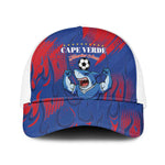 Cape Verde Football Mesh Trucker Cap Blue Sharks - Pride of the Islands - African Pride