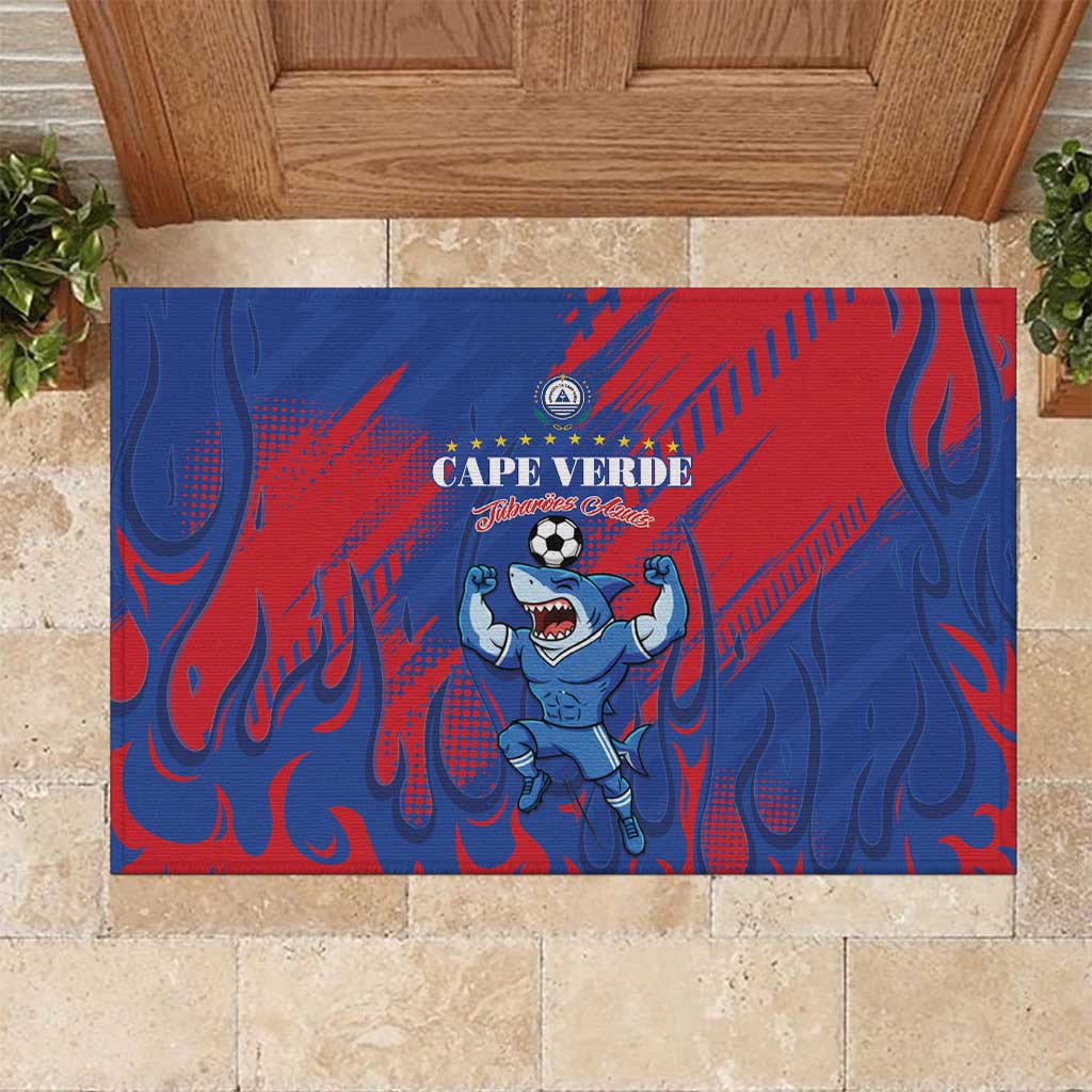 Cape Verde Football Rubber Doormat Blue Sharks - Pride of the Islands - African Pride