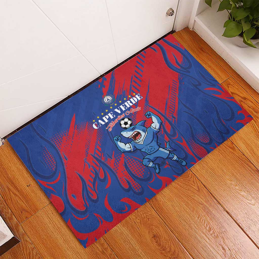 Cape Verde Football Rubber Doormat Blue Sharks - Pride of the Islands - African Pride