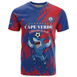 Custom Cape Verde Football T shirt Blue Sharks - Pride of the Islands - African Pride