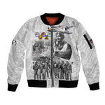 Legends of the Red Tails Sleeve Zip Bomber Jacket Freedom Flyers Retro Style - African Pride