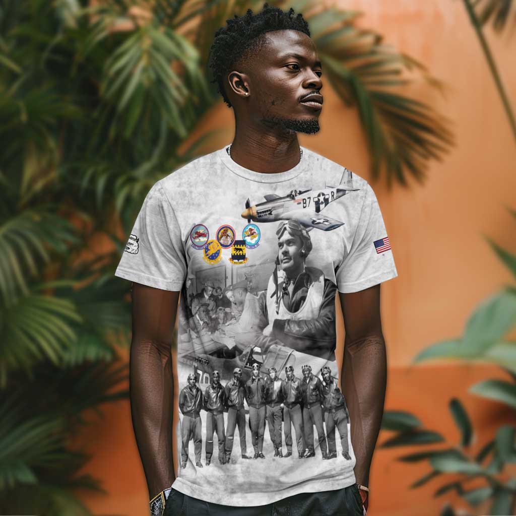 Legends of the Red Tails T shirt Freedom Flyers Retro Style - African Pride