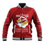 Personalized 301st Fighter Squadron WWII Baseball Jacket Red Tails Heritage - Red - African Pride