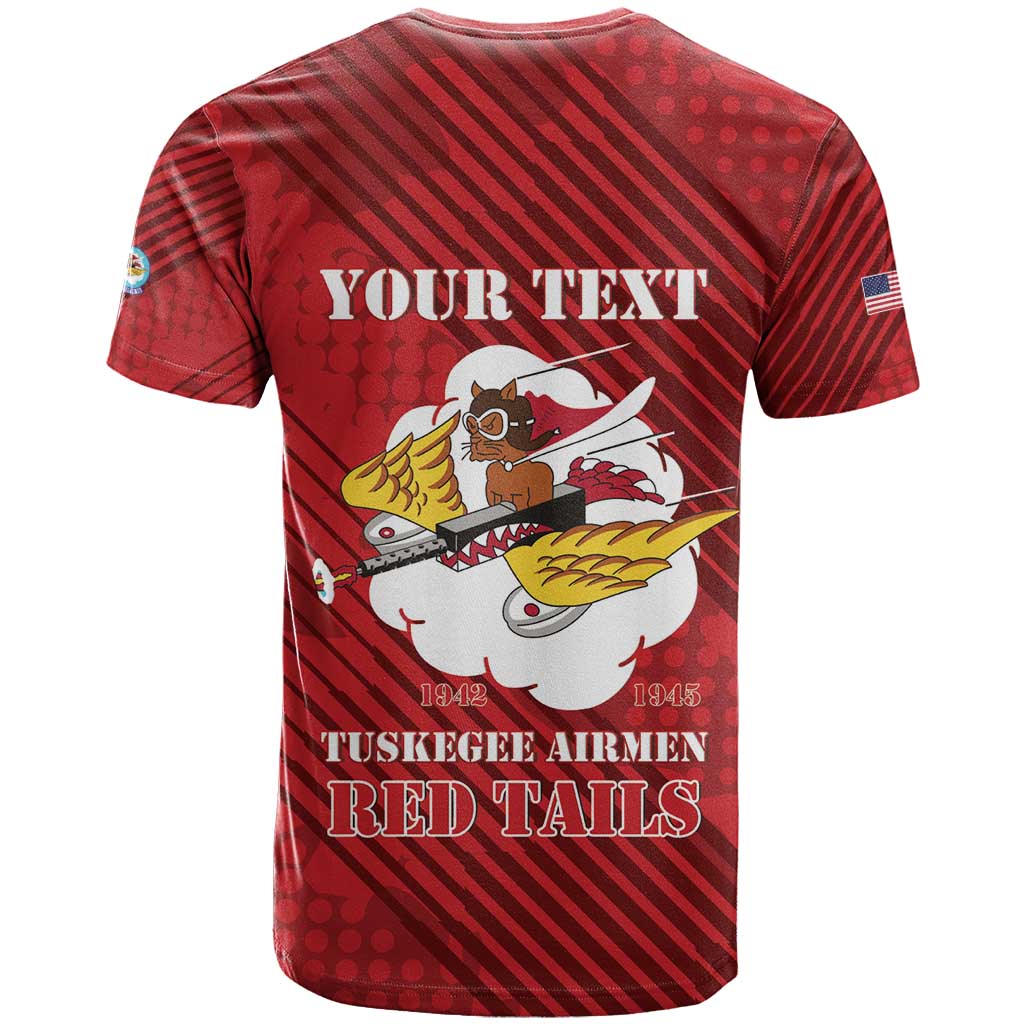 Personalized 301st Fighter Squadron WWII T shirt Red Tails Heritage - Red - African Pride