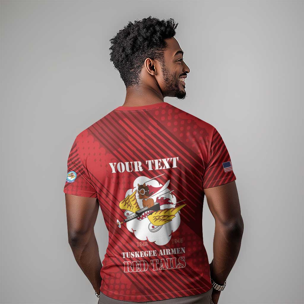 Personalized 301st Fighter Squadron WWII T shirt Red Tails Heritage - Red - African Pride